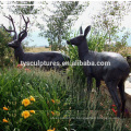 best quality city decoration metal casting bronze animal deer sculpture for garden home decoration